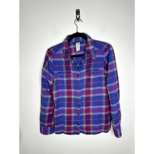 Patagonia Fjord Flannel Long Sleeve Button Down Womens Sz 6 Plaid